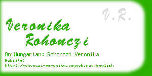 veronika rohonczi business card